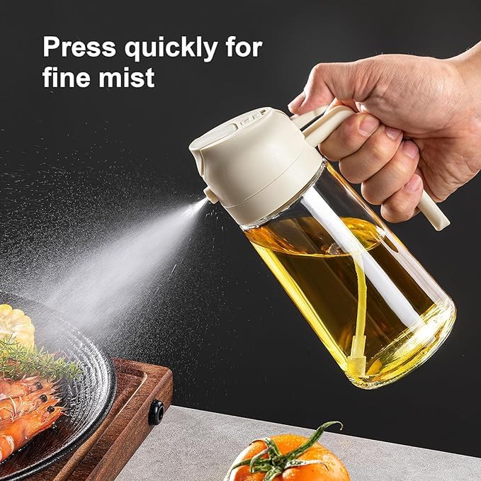 2 in 1 Oil Dispenser and Oil Sprayer for Cooking