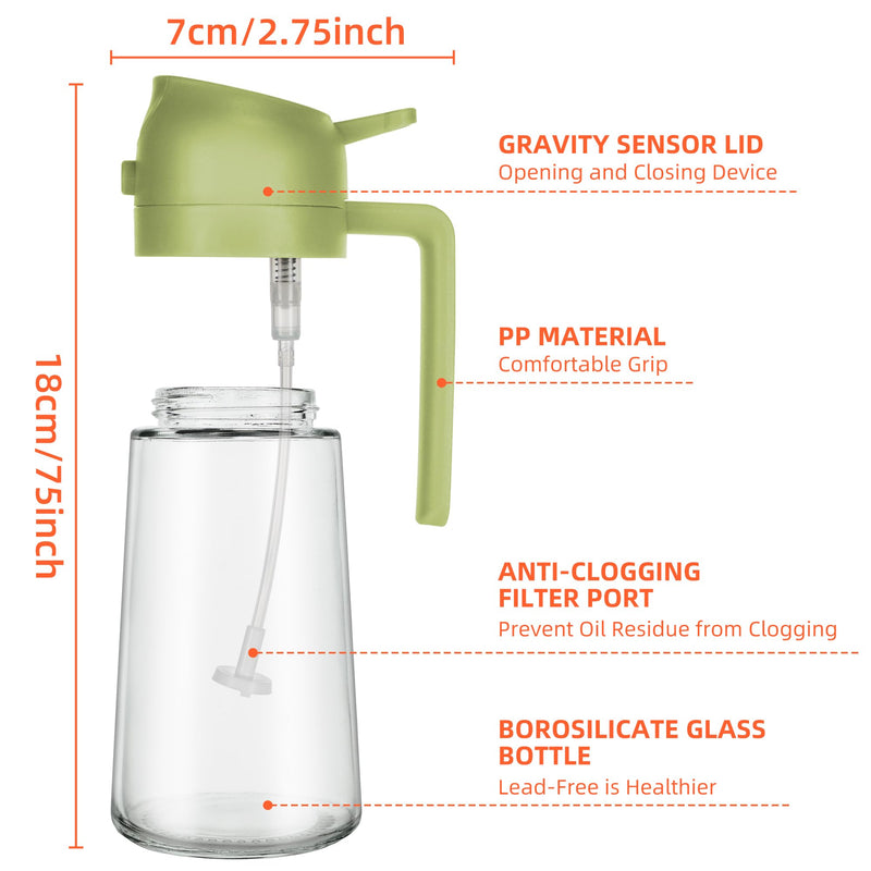 2 in 1 Oil Dispenser and Oil Sprayer for Cooking