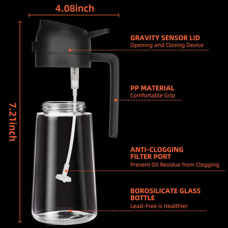 2 in 1 Oil Dispenser and Oil Sprayer for Cooking