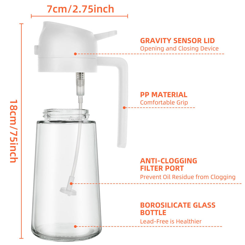 2 in 1 Oil Dispenser and Oil Sprayer for Cooking