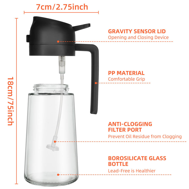 2 in 1 Oil Dispenser and Oil Sprayer for Cooking