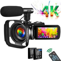 Video Camera 4K Camcorder Vlogging Camera for YouTube UHD 30M 30FPS Digital Zoom