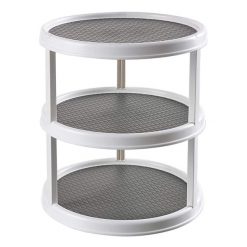 12 inch Diameter Turnable Lazy Susan Spice Rack Organizer for Large Cabinet
