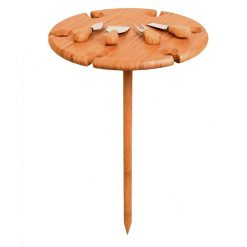 Bamboo Outdoor Wine Table